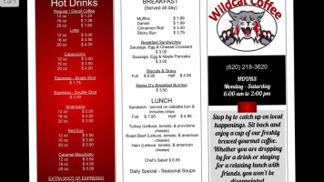 Wildcat Coffee menu