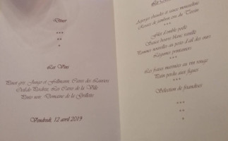 De L'hôtel Dupeyrou menu