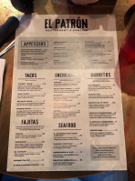 El Patron menu