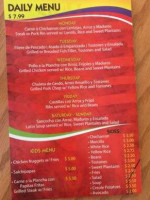 Delicias Latinas menu