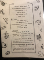 Adams Diner menu