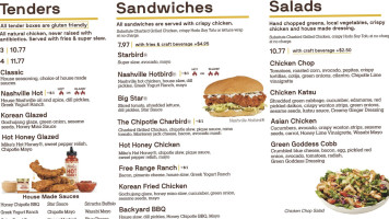 Starbird Chicken menu