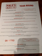 Hale's Ales Brewery Pub menu