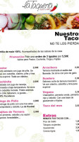 La Taquería menu