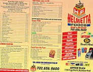 Helmetta Foods menu
