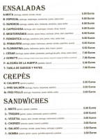 Pizzería Papaluna menu