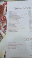 Casa Enrique menu