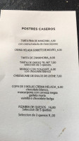 El Ochenta menu