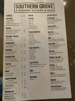 Southern Grove A Modern Eatery menu