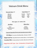 Vietnam menu