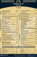 Double Eagle Saloon menu