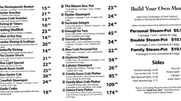 Macker Seafood menu