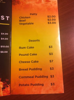 Blaze Jamaican menu