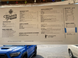 Tyson's Tacos menu