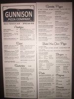 Gunnison Pizza Company menu