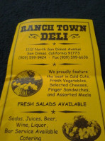 Ranch Town Liquor menu