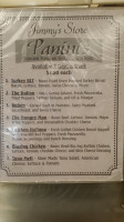 Jimmy's Store menu