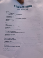 Campechano menu