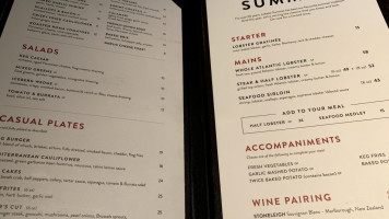 The Keg Steakhouse & Bar menu