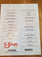 Sangria Cafe menu