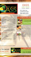 Caribbean Oasis menu