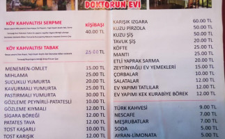 Doktor'un Evi menu