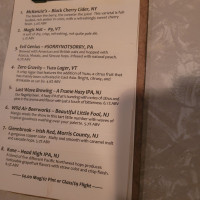 Hoover's Tavern menu