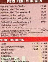 The Chicken Palace Gibson St menu