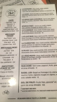 Le Vieux Velo menu