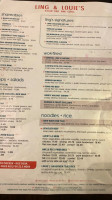 Ling Louie's Asian Grill menu