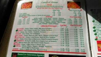 Manny's Pizza House menu