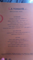 La Tomata menu