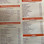 The Shathi Take Away menu