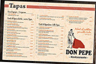 Don Pepe Restaurant menu