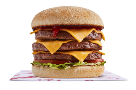 Drievoudige Wimpy-Cheeseburger