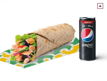 Drinken Met Niet-Vegetarische Kenmerkende Wrap-Combo