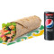 Drinken met niet-vegetarische kenmerkende wrap-combo