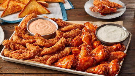 Reguliere Chicken Fingerz En Boneless Wings Zampler-Schotel