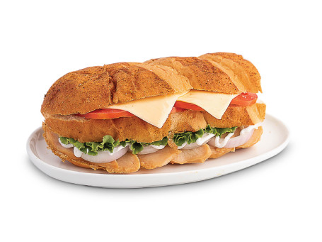 Double Decker Romige Gerookte Kip Sandwich