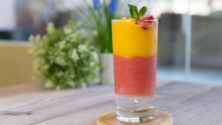 A7. Mango Juice With Watermelon Rice Ball (Seasonal)