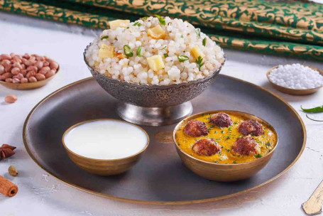 Sabudana Khichdi Met Malai Kofta Curry Mini Thali