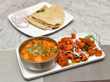 Chapati 2 Pcs Paneer Butter Masala Gobi 65