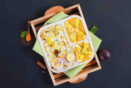 Mughlai Ei Curry Rijst Lunchbox