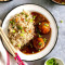 Vegetarische Manchurian Met Gebraden Rijst