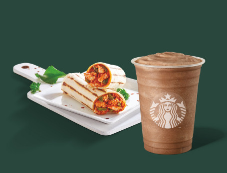 Hoge Mokka Frappuccino Met Murg Kathi Wrap