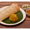 Paneer Masala Dosa (served With Coconut Chutney, Sambar And Aloo Masala)