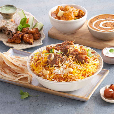 Shahi Schapenvlees Biryani Thali