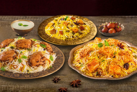 Royal 2 Veg 1-2 Non-Veg Biryani Combo Serveert -3-4)