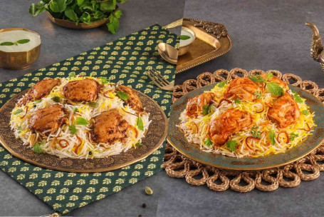 Chicken Biryani (Lazeez Bhuna Murgh, Serveert 1-2) Chicken Tikka Biryani (Murgh Tikka, Serveert 1-2)