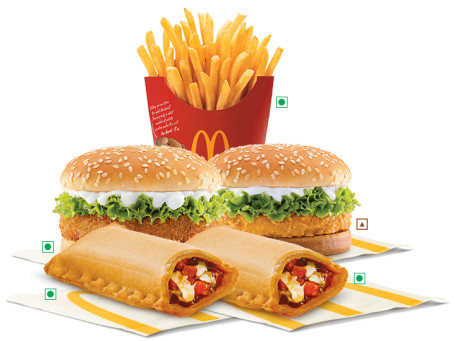 Mcveggie/Mcchicken (Twee Willekeurige) 1 Medium Friet 2 Mcpuff